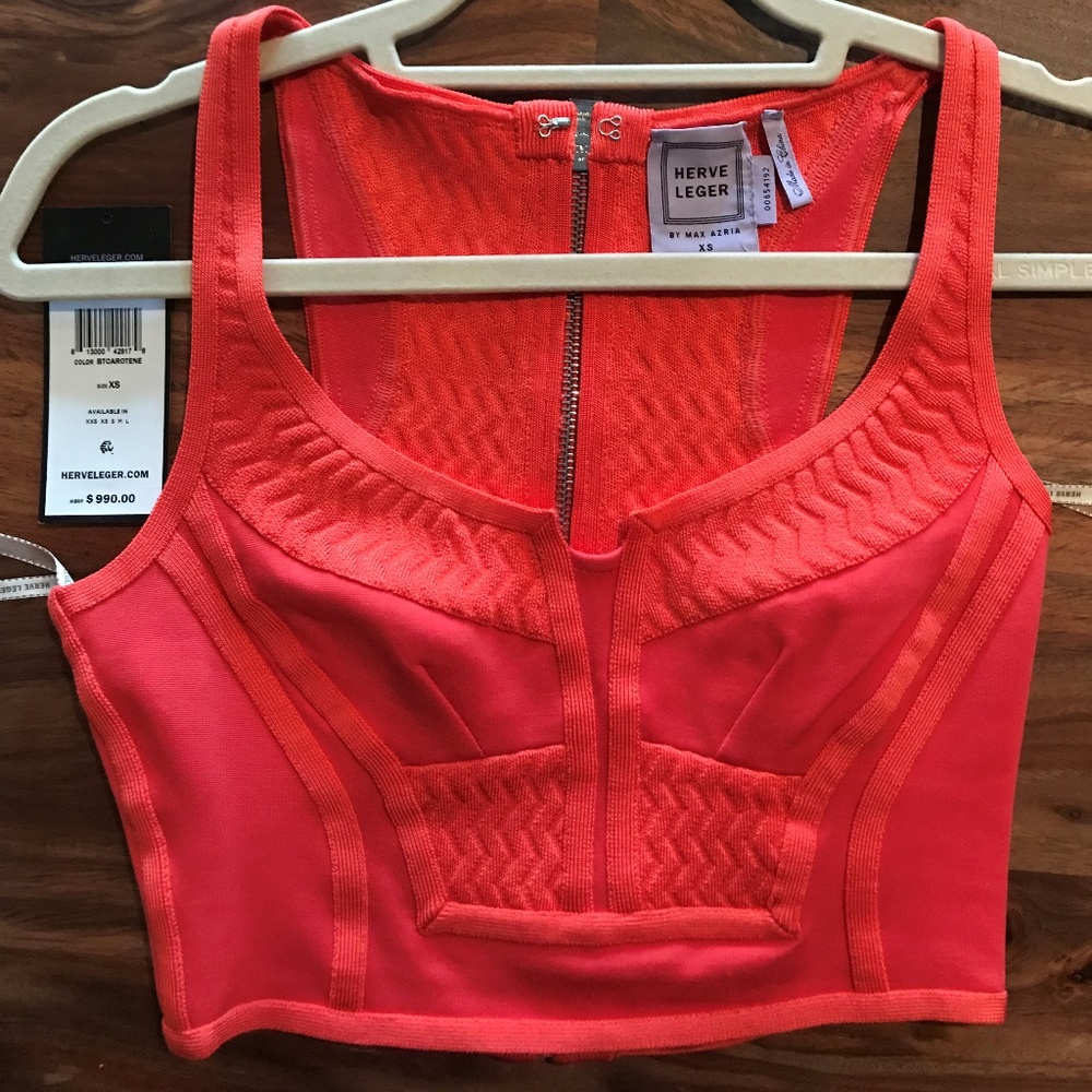 Herve Leger Crochet Crop Top - Worn Once on NYE